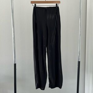 PrettyLittleThing Black Striped Semi Sheer Pants Size 2